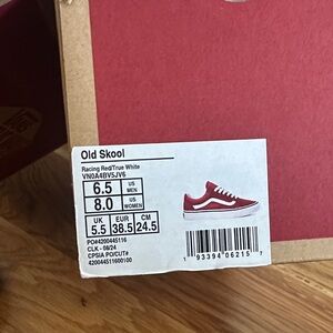 Vans Old Skool Sneakers - Red and White